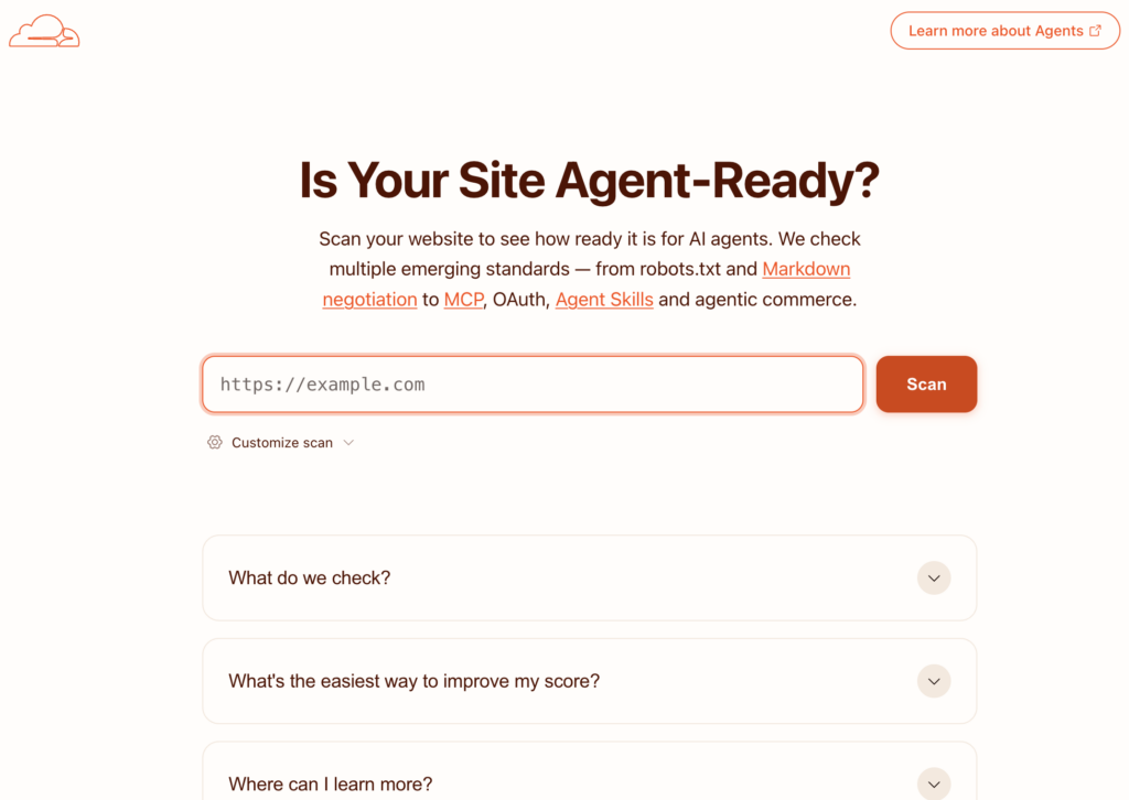 agent ready veebilehe checklist