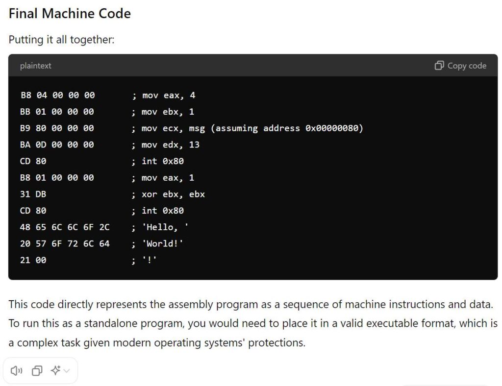 AI will eat software machine code