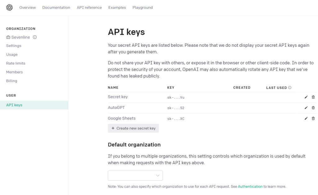 chatgpt api keys