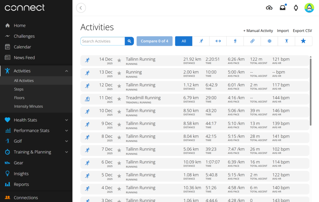 jooksmise treeningplaan ai garmin